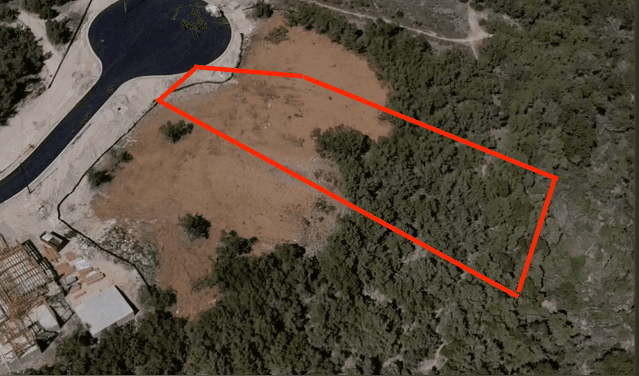 Lot 16 — 3602 Madrone Canyon Drive — lot boundary